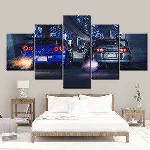 GT-R R34 & Supra Canvas 5pcs